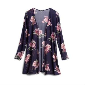Alice Blue Devonian Mesh Kimono